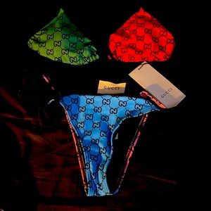 Retro Signature Gucci 2 piece triangle bikini!!!